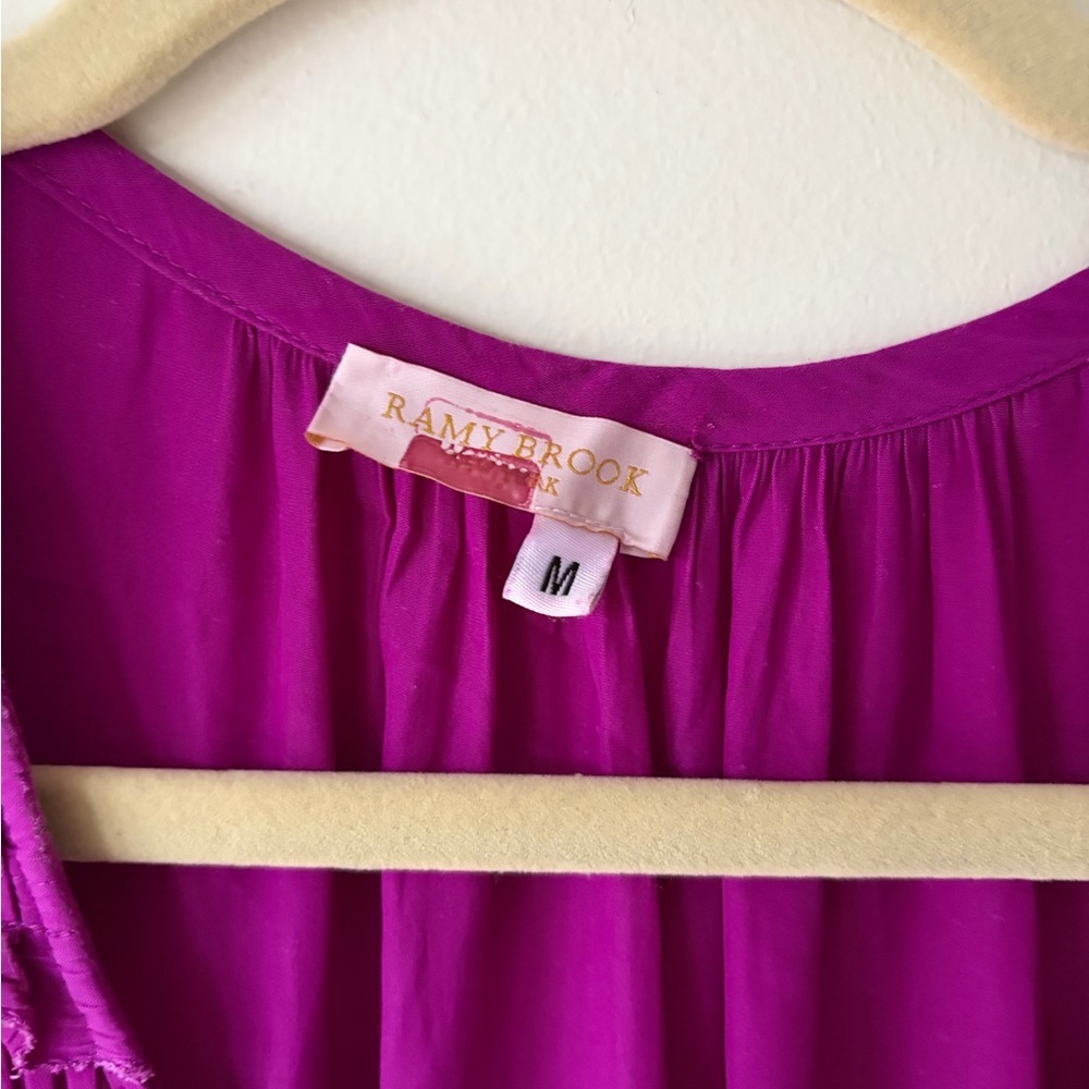 RAMY BROOK Hadley Purple Tiered Dress Size Medium - Picture 7 of 11